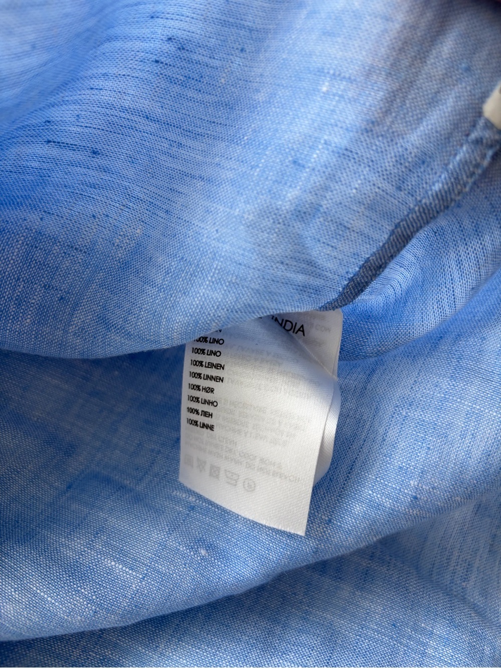 Club Monaco Light Blue Linen Button-Down Shirt - Picture 4 of 6